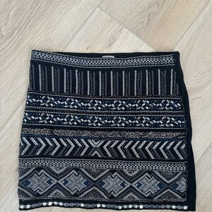 *3/$25* Black and Silver Embellished Mini Pencil Skirt